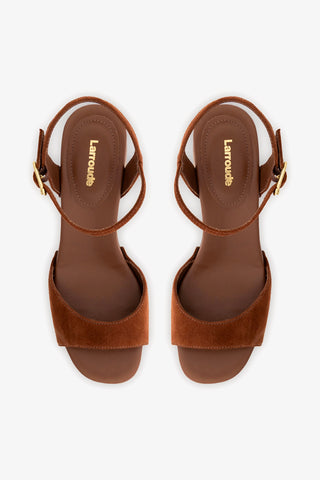 Willow Sandal Burnt Umber Suede Sandal Larroudé