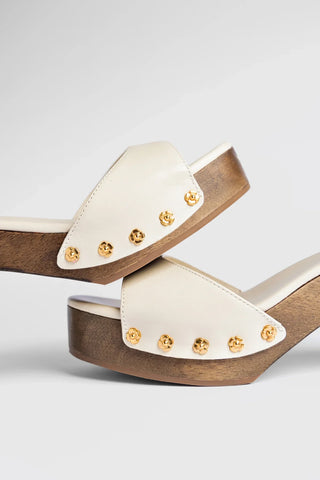 Willow Sandal Ivory Leather Sandal Larroudé