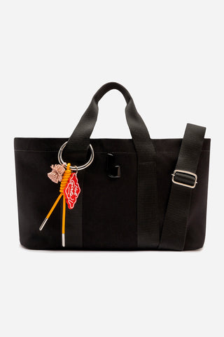 Americana Tote Bag In Black Denim
