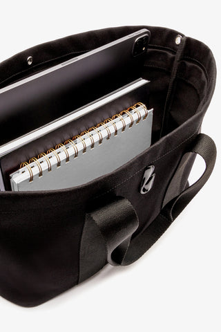 Americana Tote Bag In Black Denim