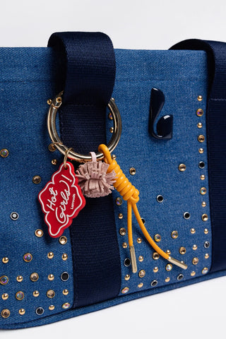 Americana Tote Bag Blue Denim Bag Larroudé