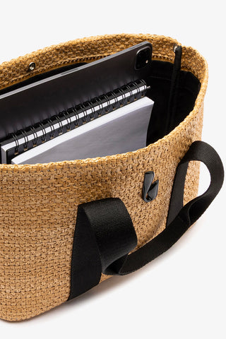 Americana Tote Bag In Natural Raffia