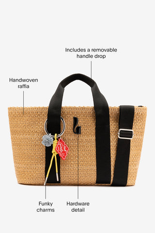 Americana Tote Bag In Natural Raffia