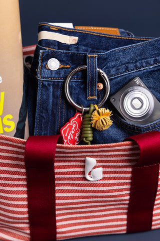 Americana Tote Bag In Tulip Awning Stripe