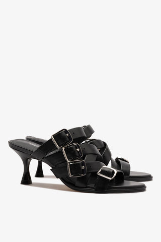 Patti Mule In Black Leather