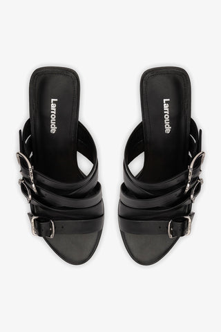 Patti Mule In Black Leather