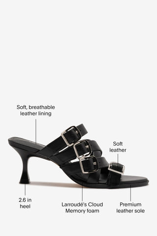 Patti Mule In Black Leather