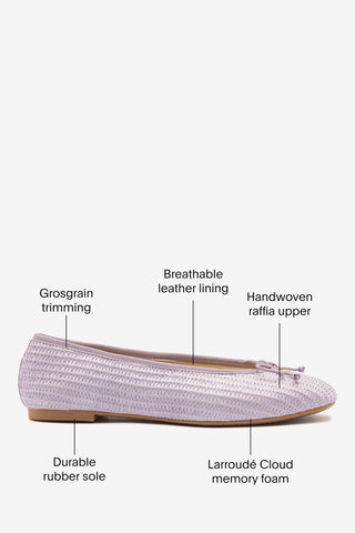 Pavlova Ballet Flat Iris Raffia Ballet Larroudé