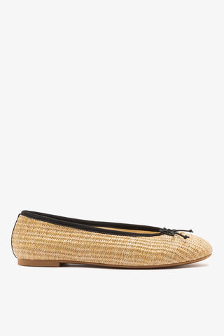 Pavlova Ballet Flat Natural Raffia Ballet Larroudé