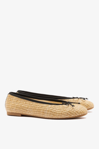 Pavlova Ballet Flat Natural Raffia Ballet Larroudé