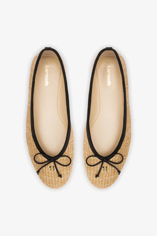 Pavlova Ballet Flat Natural Raffia Ballet Larroudé