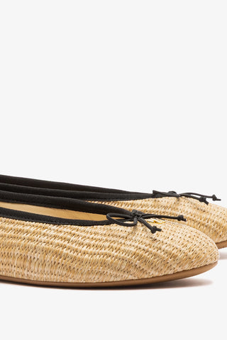 Pavlova Ballet Flat Natural Raffia Ballet Larroudé