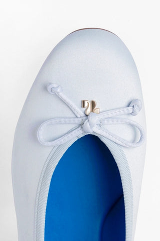 Pavlova Ballet Flat Powder Blue Satin Ballet Larroudé