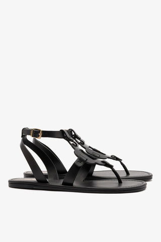 Margherita Sandal In Black Leather