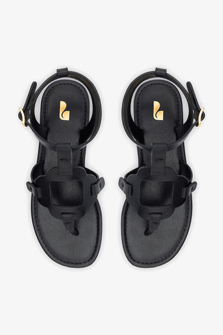 Margherita Sandal In Black Leather