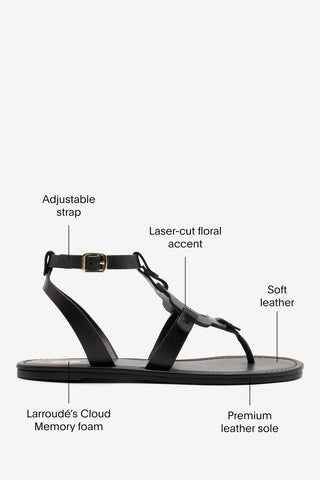 Margherita Sandal In Black Leather