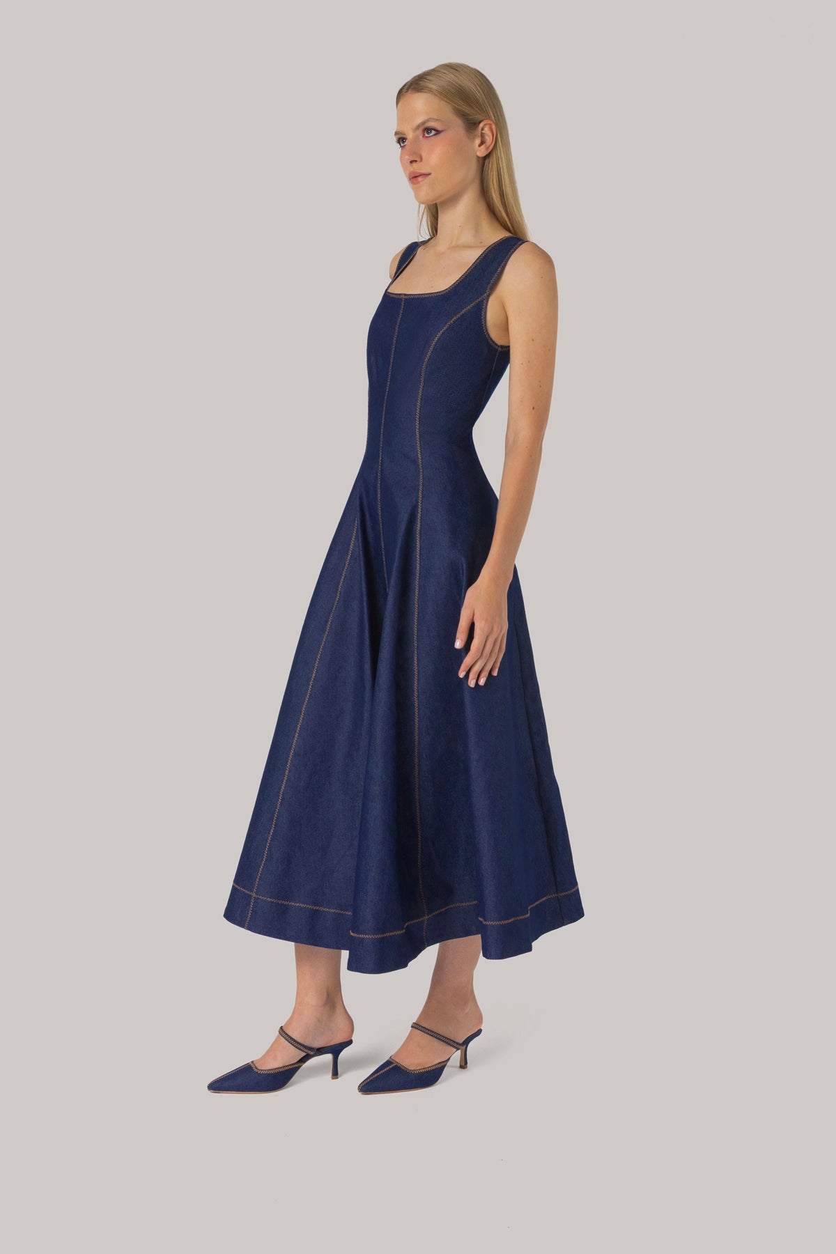 Blue Denim Dress Sophia XS / Blue Blue Denim Dress Sophia XS / Blue
