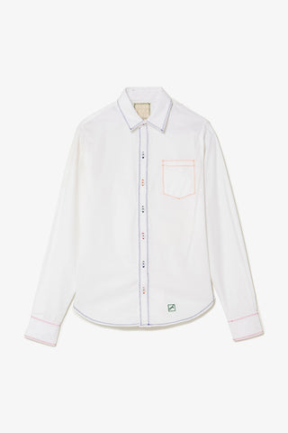 Layla Buttondown Shirt In White Percale