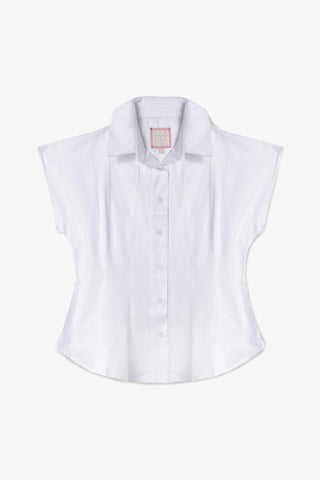Jules Shirt White Percale Clothing Larroudé x Jonathan Cohen