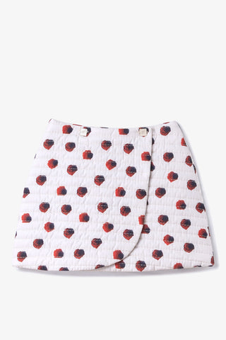 Marina Mini Skirt White Floral Cotton Clothing Larroudé x Jonathan Cohen