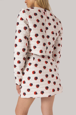 Marina Mini Skirt White Floral Cotton Clothing Larroudé x Jonathan Cohen