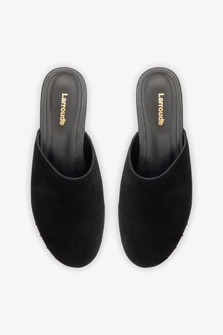 Miso Low Clog In Black Suede