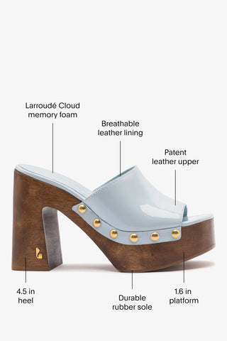 Larroudé x Kenneth Cole: Mule Maya Patent Leather Mule Larroudé x Kenneth Cole