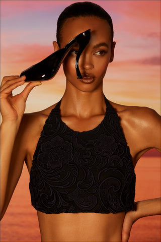 Larroudé x Nicolò B.: Malibu Mule Black Patent Leather Mule Larroudé x Nicolò Beretta