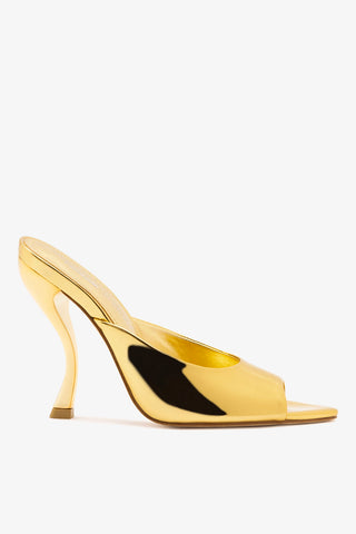 Larroudé x Nicolò B.: Malibu Mule Gold Specchio Mule Larroudé x Nicolò Beretta