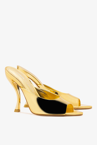 Larroudé x Nicolò B.: Malibu Mule Gold Specchio Mule Larroudé x Nicolò Beretta