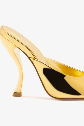 Larroudé x Nicolò B.: Malibu Mule Gold Specchio Mule Larroudé x Nicolò Beretta