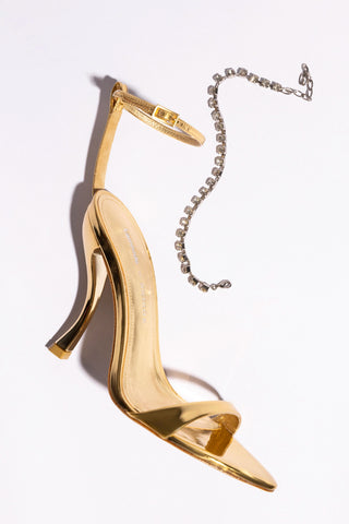 Larroudé x Nicolò B.: Nana Sandal Gold Specchio Sandal Larroudé x Nicolò Beretta