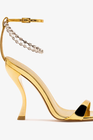 Larroudé x Nicolò B.: Nana Sandal Gold Specchio Sandal Larroudé x Nicolò Beretta