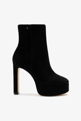 Romy Platform Boot Black Suede Boot Larroudé