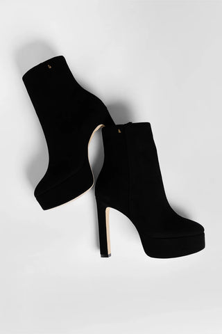 Romy Platform Boot Black Suede Boot Larroudé