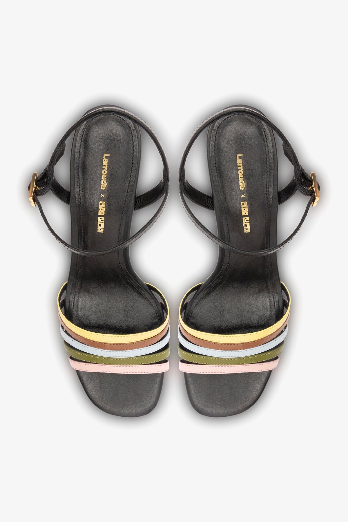 Larroudé x Ciao Lucia: Daiana Wedge Sandal Black Leather – Larroude Larroudé x Ciao Lucia: Daiana Wedge Sandal Black Leather – Larroude