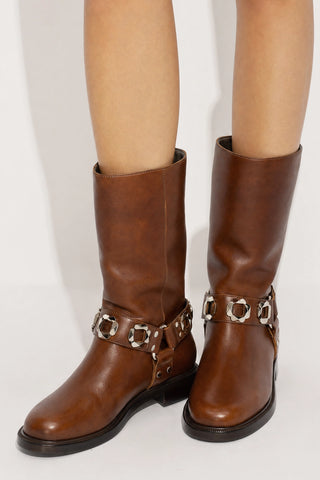 Sonora Boot Burnt Umber Leather Boot Larroudé