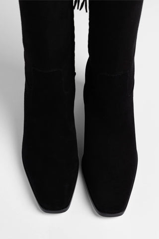 Alexis Boot Black Suede Boot Larroudé