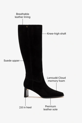 Alexis Boot Black Suede Boot Larroudé