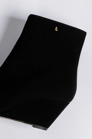 Loulou Boot Black Suede Boot Larroudé