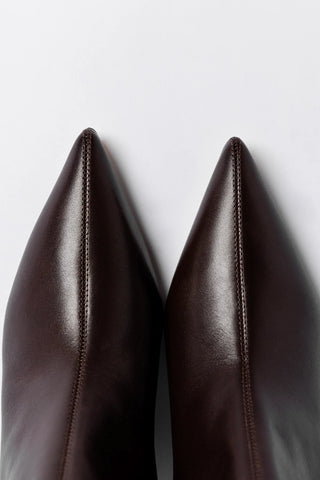 Loulou Boot Brown Leather Boot Larroudé