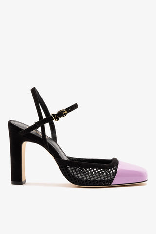 Sabine Mesh Pump Lilac Patent Leather