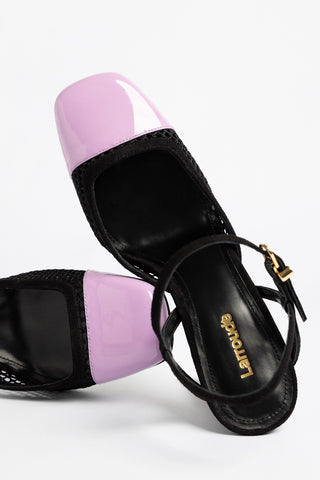 Sabine Mesh Pump Lilac Patent Leather