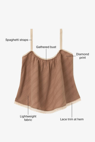 The Perfect Tank Top Mocha Striped Cotton Top Sheridan Cox by Larroudé