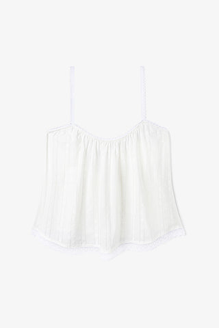 The Perfect Tank Top Striped White Cotton Top Sheridan Cox by Larroudé