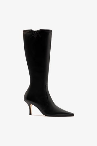 Hailey Boot Black Leather Boot Larroudé