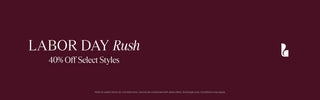 Larroudé Labor Day Rush promotion offering 40% off select styles for a limited time.
