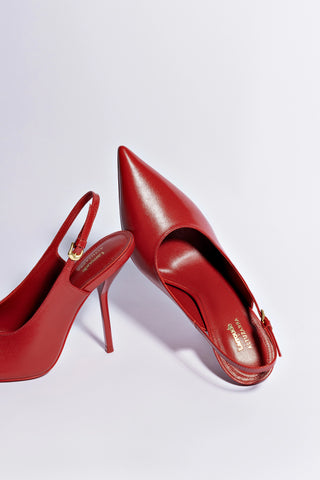 Larroudé x Altuzarra Pump In Blood Red Leather