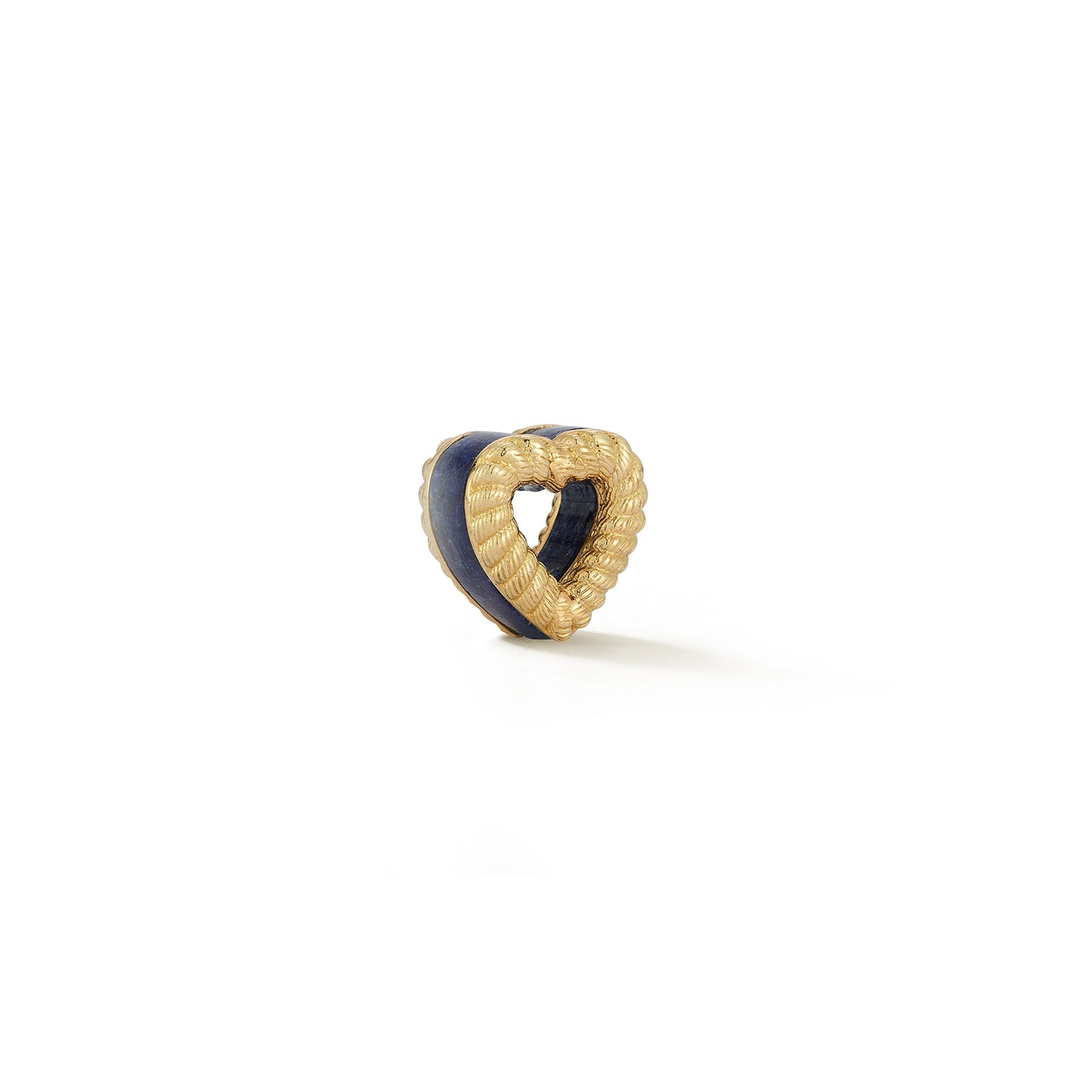 New Leona Collection Heart Slider Lapis Inlay Charm