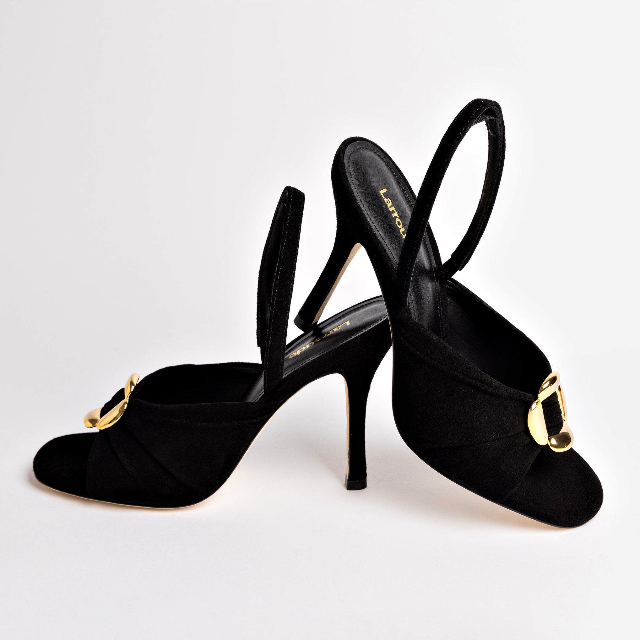 Sandalia Mayfair en ante negro